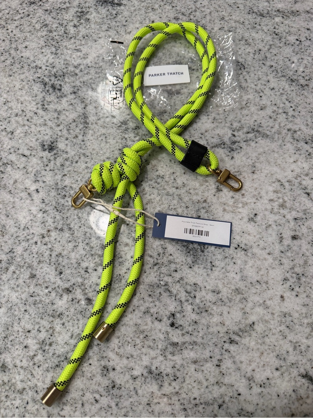 Parker Thatch: Adjustable Thick Paracord Strap - Neon NWT